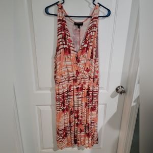 Lane Bryant Colorful Faux Wrap Sleeveless Dress